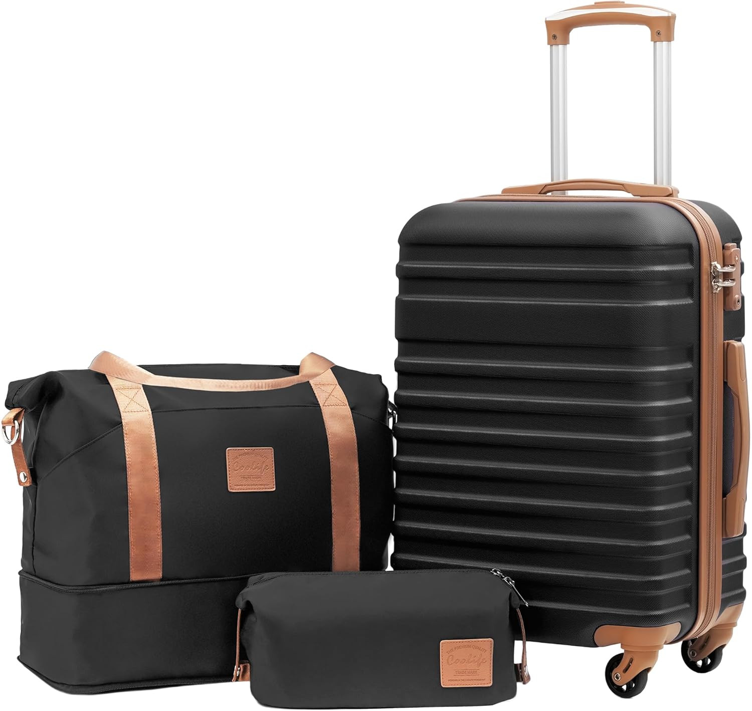 Coolife Suitcase Set 3 Piece Luggage Set Carry On Hardside Luggage with TSA Lock Spinner Wheels (... | Amazon (US)