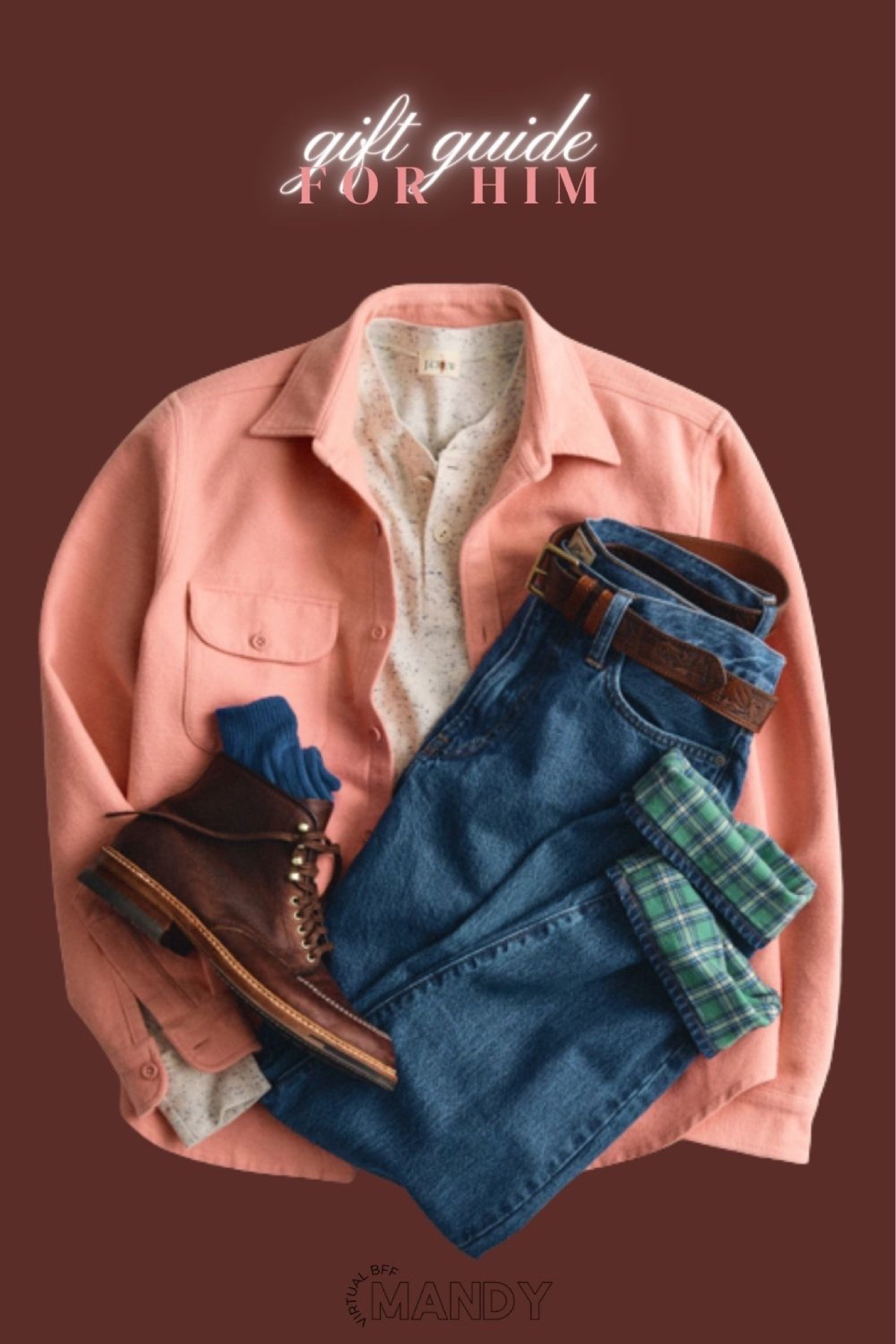 J.Crew mens heavyweight chamois work shirt, heritage brushed rib-knit henley, classic flannel-lined jean, embossed Italian leather belt, Alden cap-toe cordovan boots and ribbed socks in lambswool blend. Follow for more gift guides this holiday season! 

Mens Gift Guide

#LTKHoliday #LTKmens #LTKGiftGuide