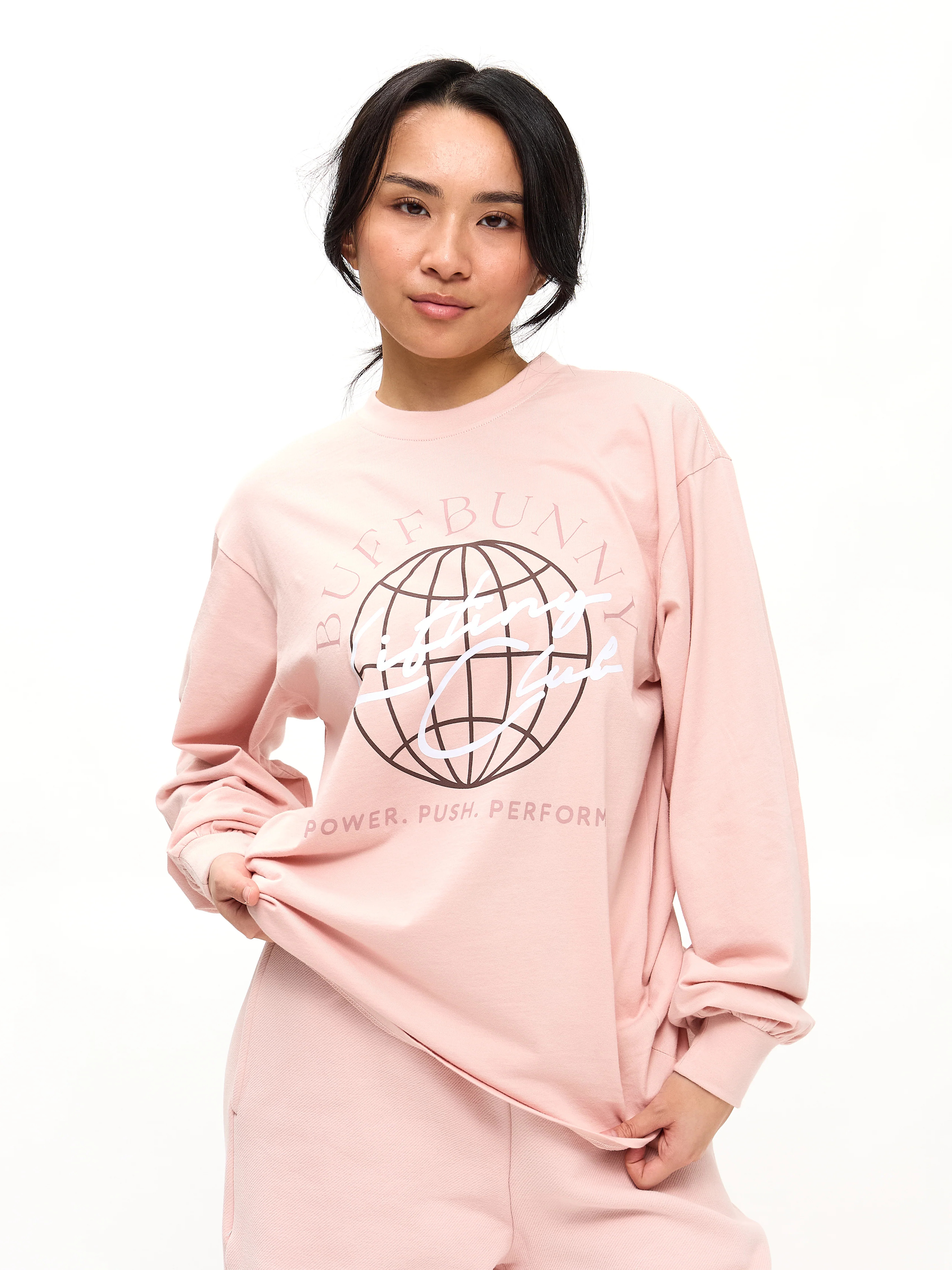 Lifting Club Long Sleeve Tee - Strawberry Milk XXXL | Buffbunny