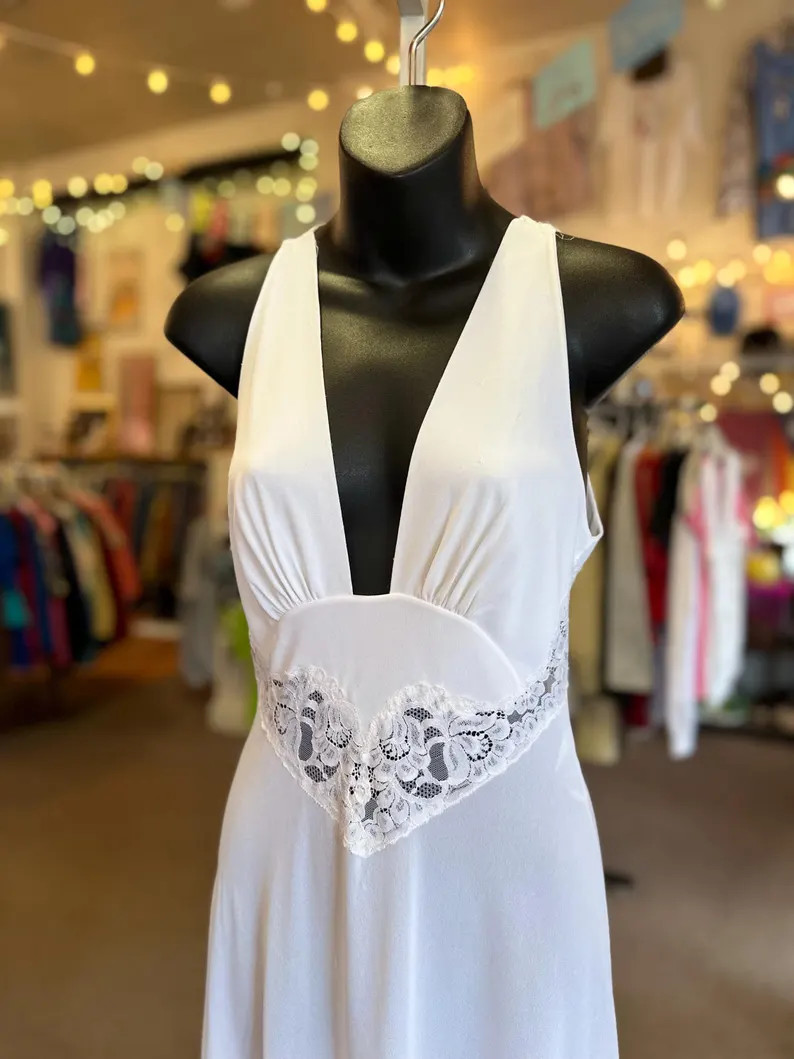 Vintage Blanch by Ralp Montenero White Slip as Is - Etsy | Etsy (US)