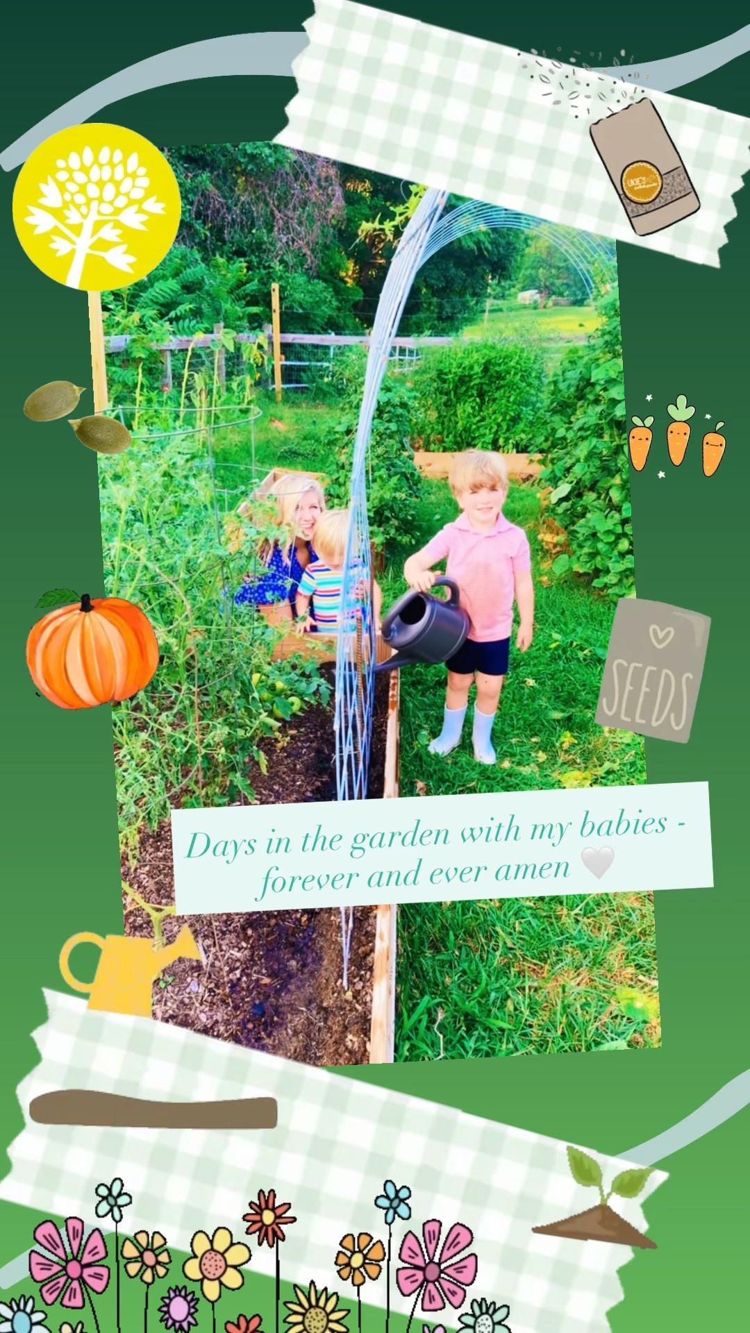 Days in the garden with my babies - forever and ever amen 🤍