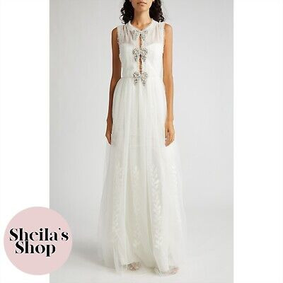 SALONI Camilla Bow Embellished Embroidered Wedding Gown Dress Women’s Size 2 | eBay US