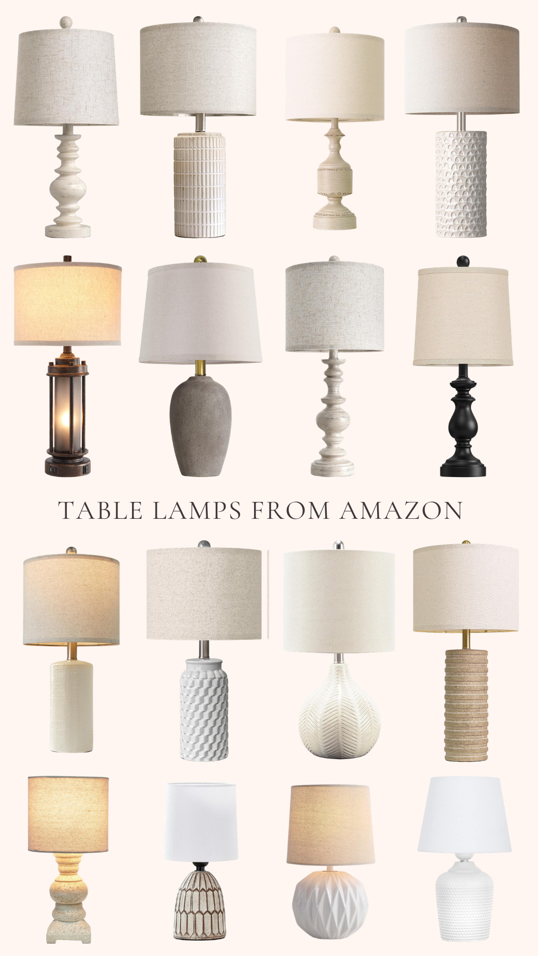 Table lamps are the easiest way to make a room feel warm and finished 🤍✨

From white ceramic bedside lamps and farmhouse rustic sets to small boho styles and classic black traditional table lamps, these Amazon finds work beautifully in living rooms and bedrooms alike. Whether you love modern ceramic, antique white, or cozy farmhouse vibes, these lamps add that perfect soft glow to your space 🕯️ 

 #LTKstorytime #LTKHome #LTKSaleAlert