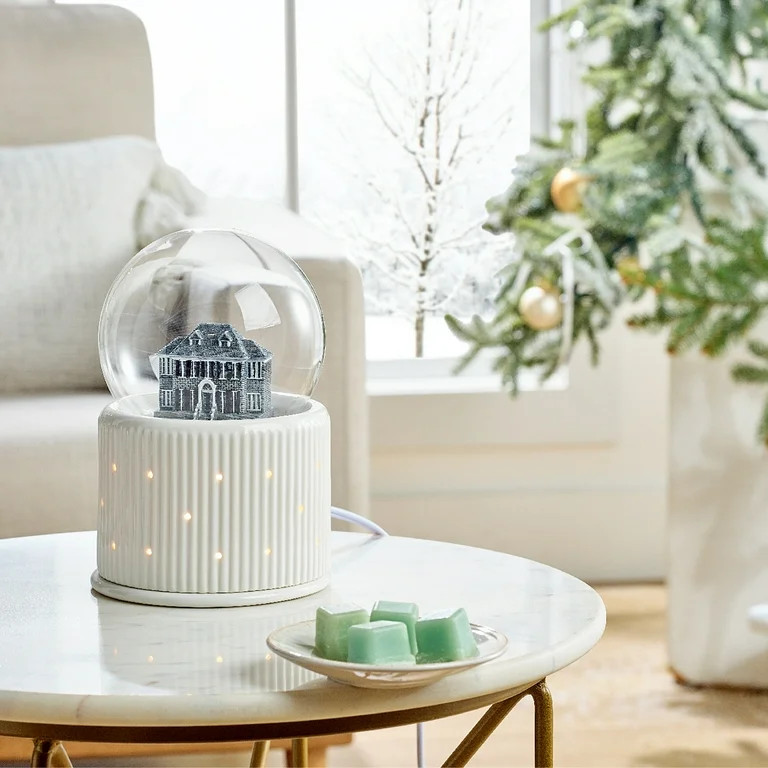 Better Homes & Gardens White Ceramic Wax Melt Warmer with Snow Globe | Walmart (US)