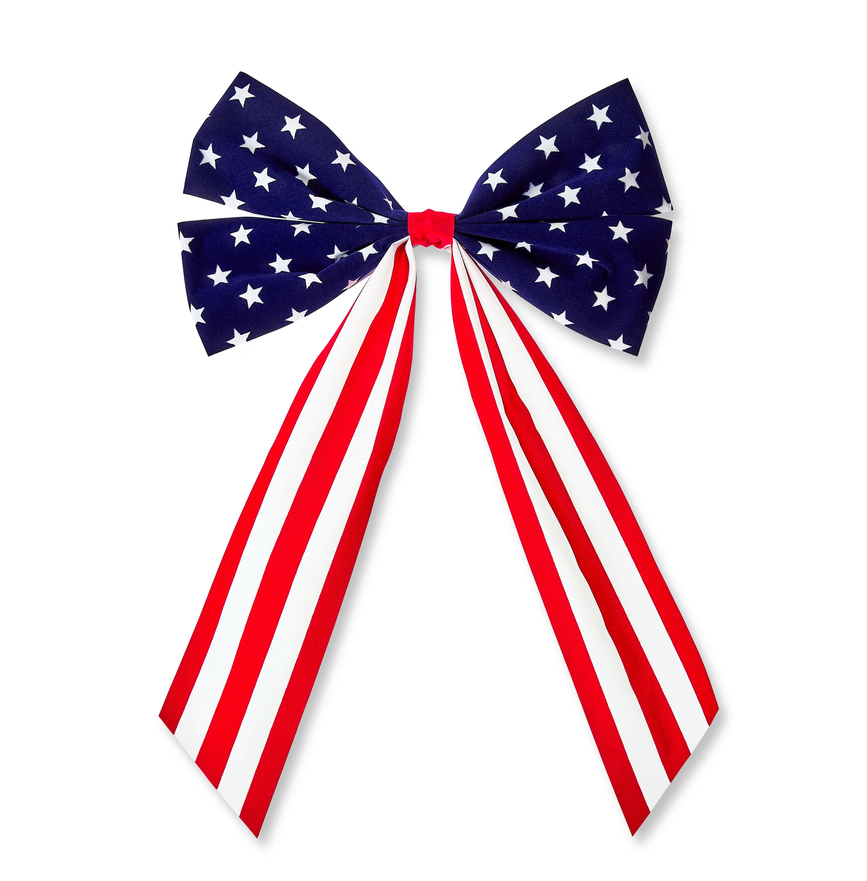 Patriotic Red, White & Blue Flocked Rosette Bow Decoration by Way To Celebrate | Walmart (US)