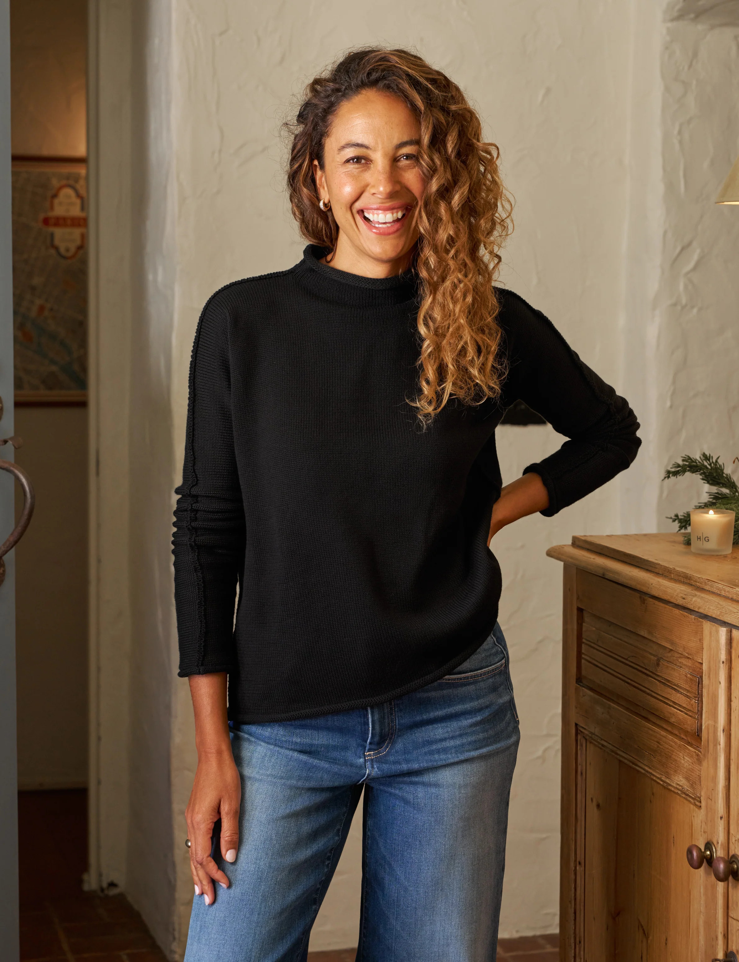 MONTEREY Black, Pure Italian Cotton Black / XL | Frank & Eileen