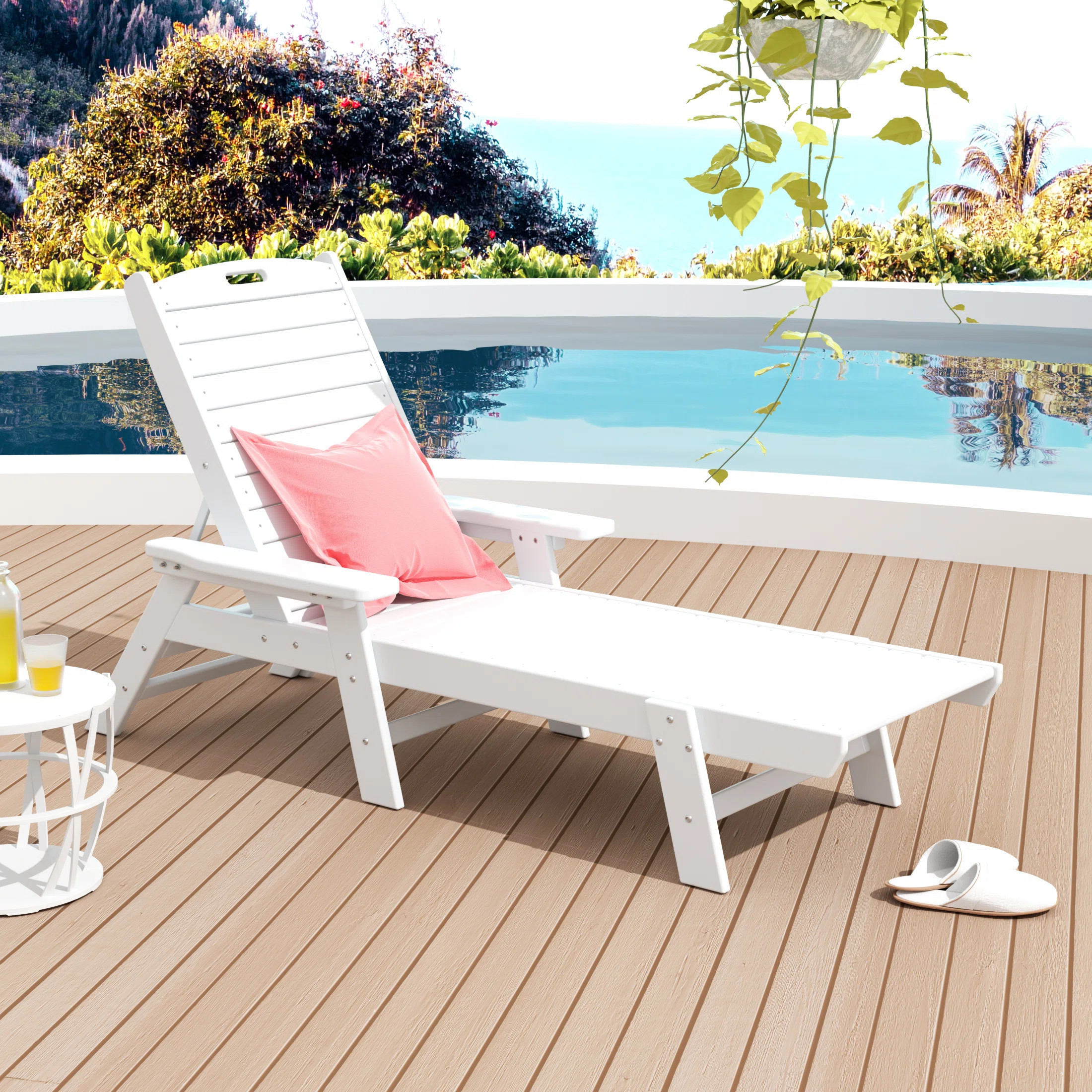 Wade Logan\u00ae Laguna 78'' Long Reclining Single Chaise & Reviews | Wayfair | Wayfair North America