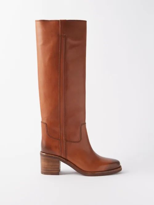 Isabel Marant - Seenia Leather Knee-high Boots - Womens - Tan | Matches (UK)