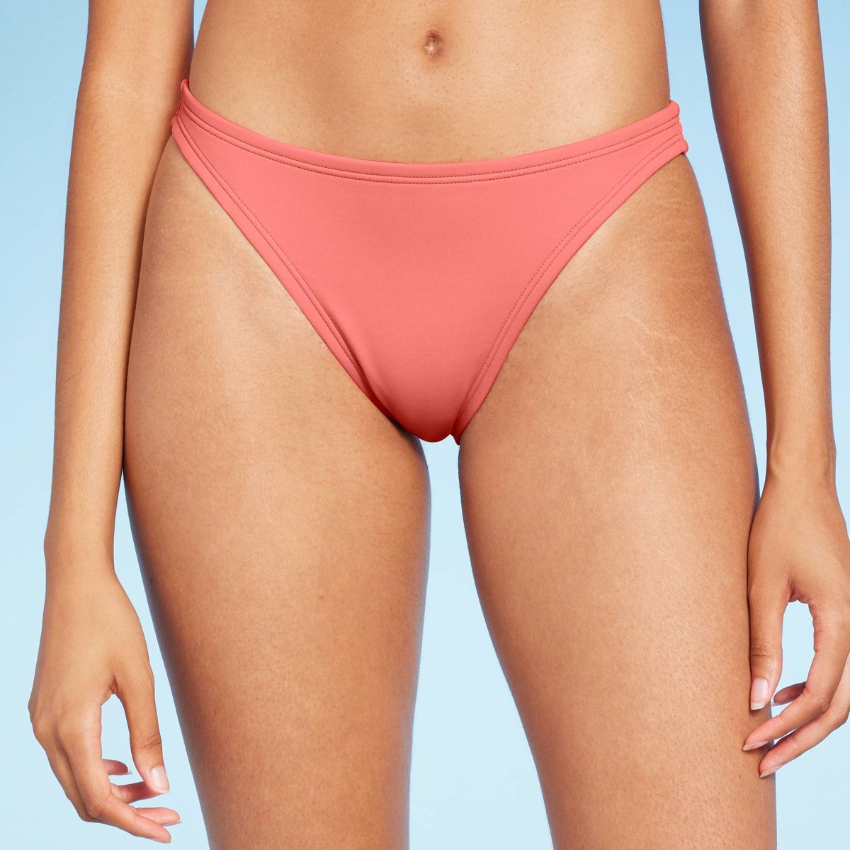 Women's High Leg Extra Cheeky Bikini Bottom - Shade & Shore™ Pink | Target