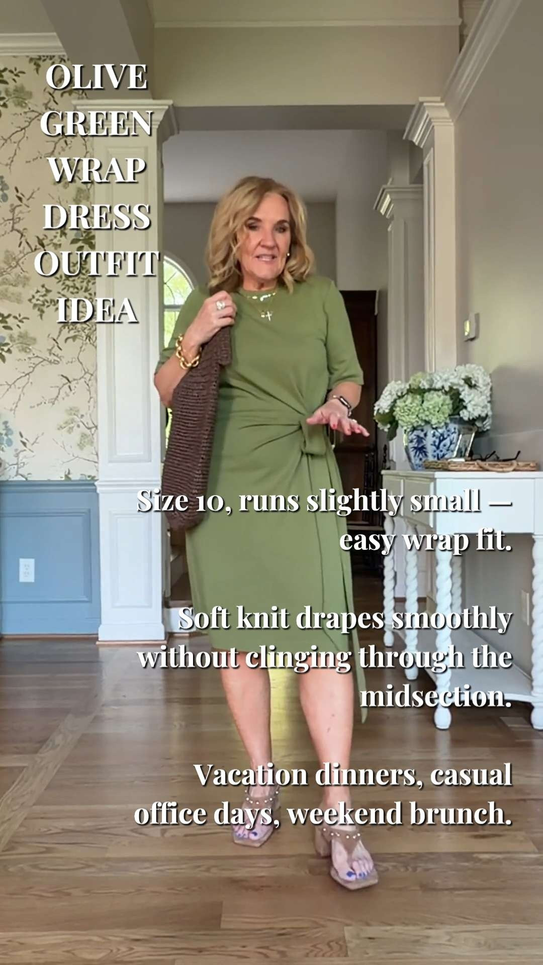 Tap the bell 🔔, heart ❤️ this post, and save for later!

Need a dress that works with flats now and heels later? This one does both without feeling overdressed.

✔️ Soft knit fabric that moves with you
✔️ Wrap detail gives shape without clinging
✔️ Easy to dress up for dinner or down for errands

I sized up to a 10 regular for a more comfortable fit through the arms and preferred the regular length over petite.

Wear it with sandals, sneakers, or a dressier heel for vacation dinners, casual workdays, or lunch with friends.

If you want one dress that handles multiple occasions without overthinking it, this is an easy one to grab.

#LTKootd #LTKSeasonal #LTKOver40