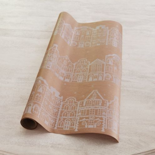 Gingerbread Lane Unique Luxury Christmas Wrapping Paper | Ballard Designs, Inc.