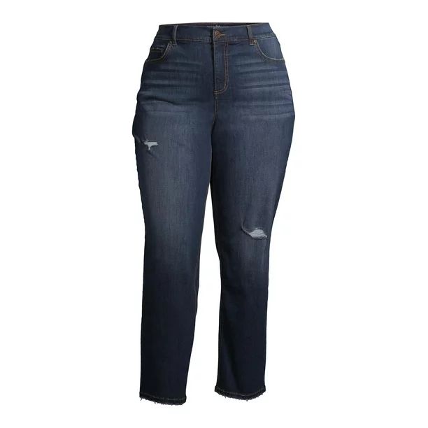 Terra & Sky Women's Plus Size Core Denim Straight Jeans - Walmart.com | Walmart (US)