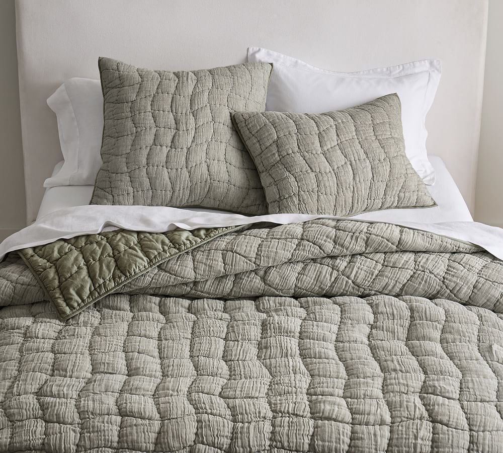 Cloud Linen Handcrafted Quilt | Pottery Barn (US)