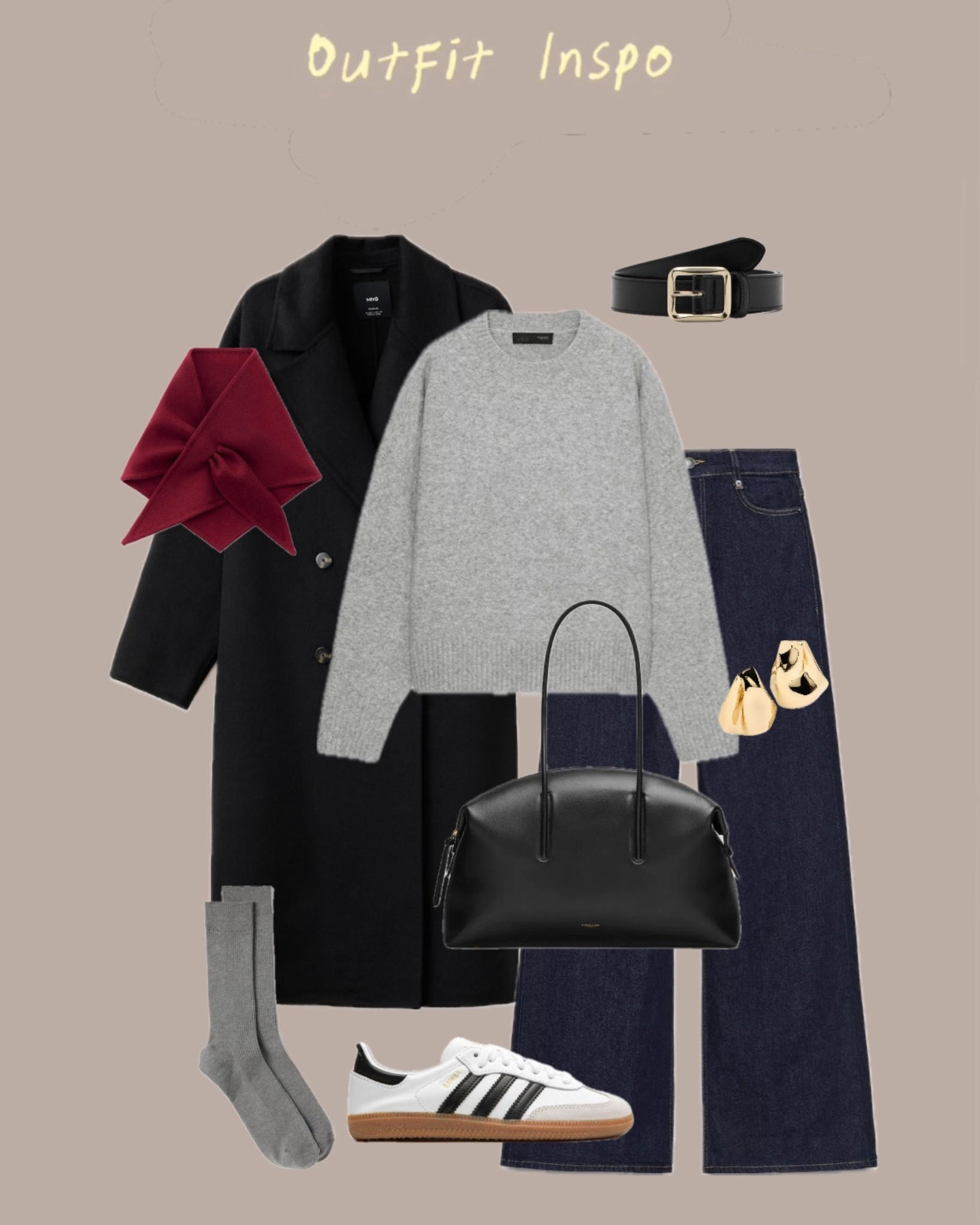 Winter outfit idea

Dark denim jeans, grey sweater, red scarf, black bag, wool black coat, wool grey socks, gold earrings, idea outfit invernale, adidas samba Decon, borsa demellier, cappotto mango, jeans scuro Zara, massimo dutti 

#LTKjeans #LTKitalia #LTKwinter