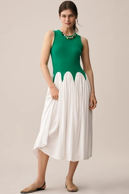Siempre Michelle Sleeveless Colorblock Midi Dress | Anthropologie (US)
