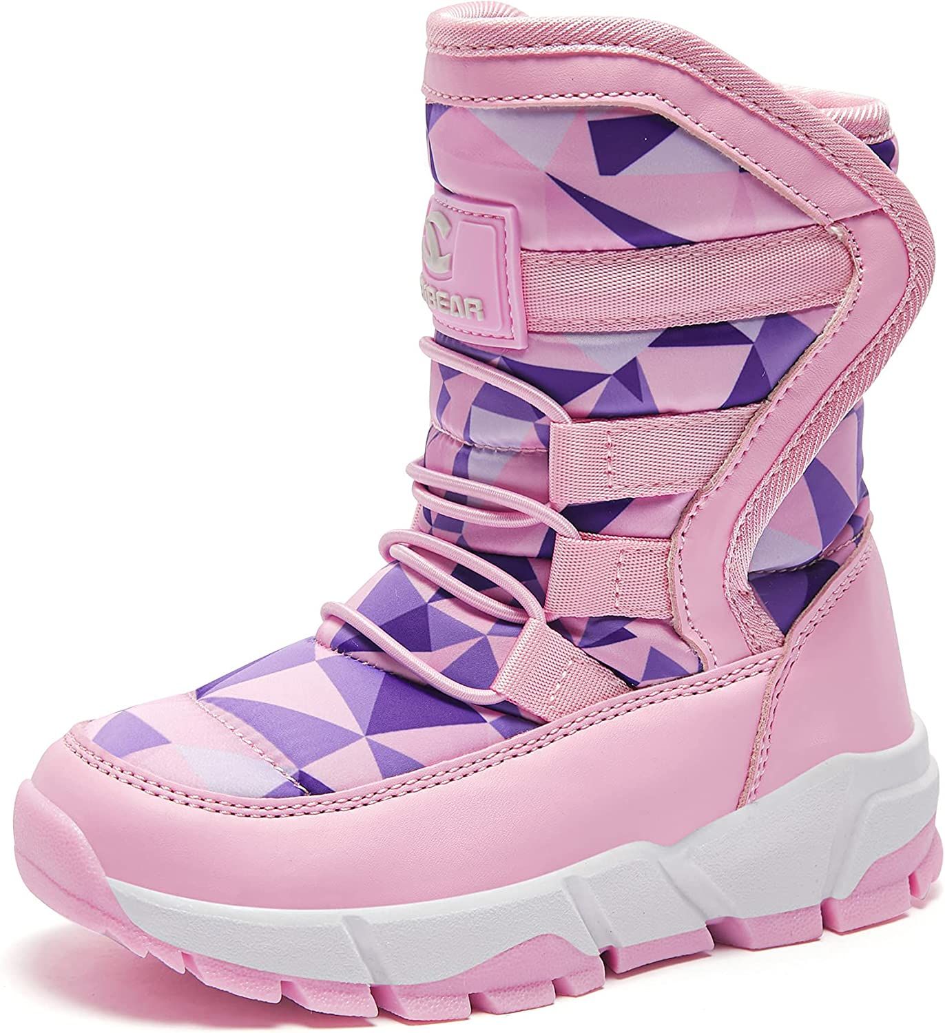 Amazon.com | Boys Girls Snow Boots Winter Non-Slip Cold Weather Shoes(Toddler 10-Pinkish Purple) ... | Amazon (US)