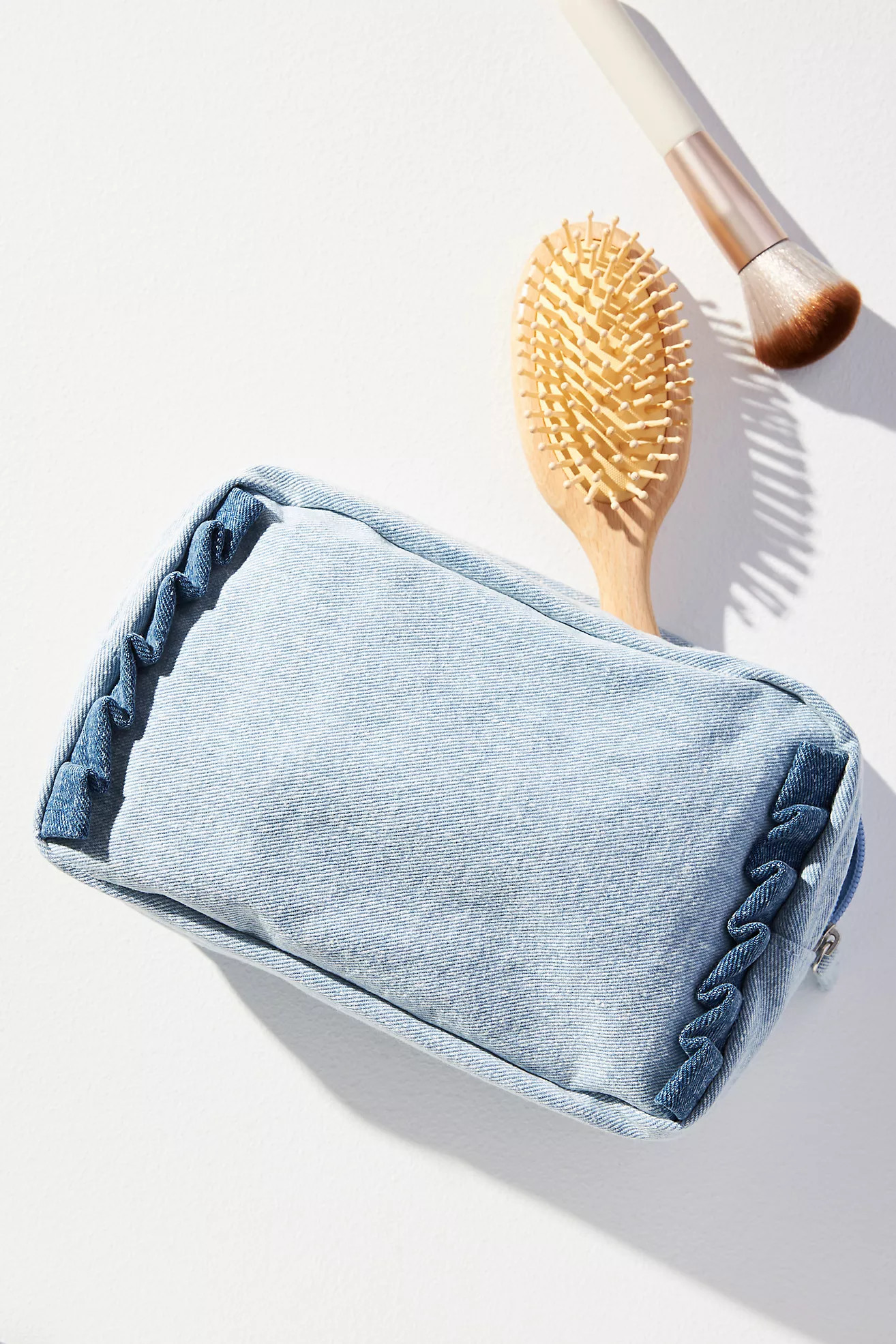 Denim Cosmetic Bag | Anthropologie (US)