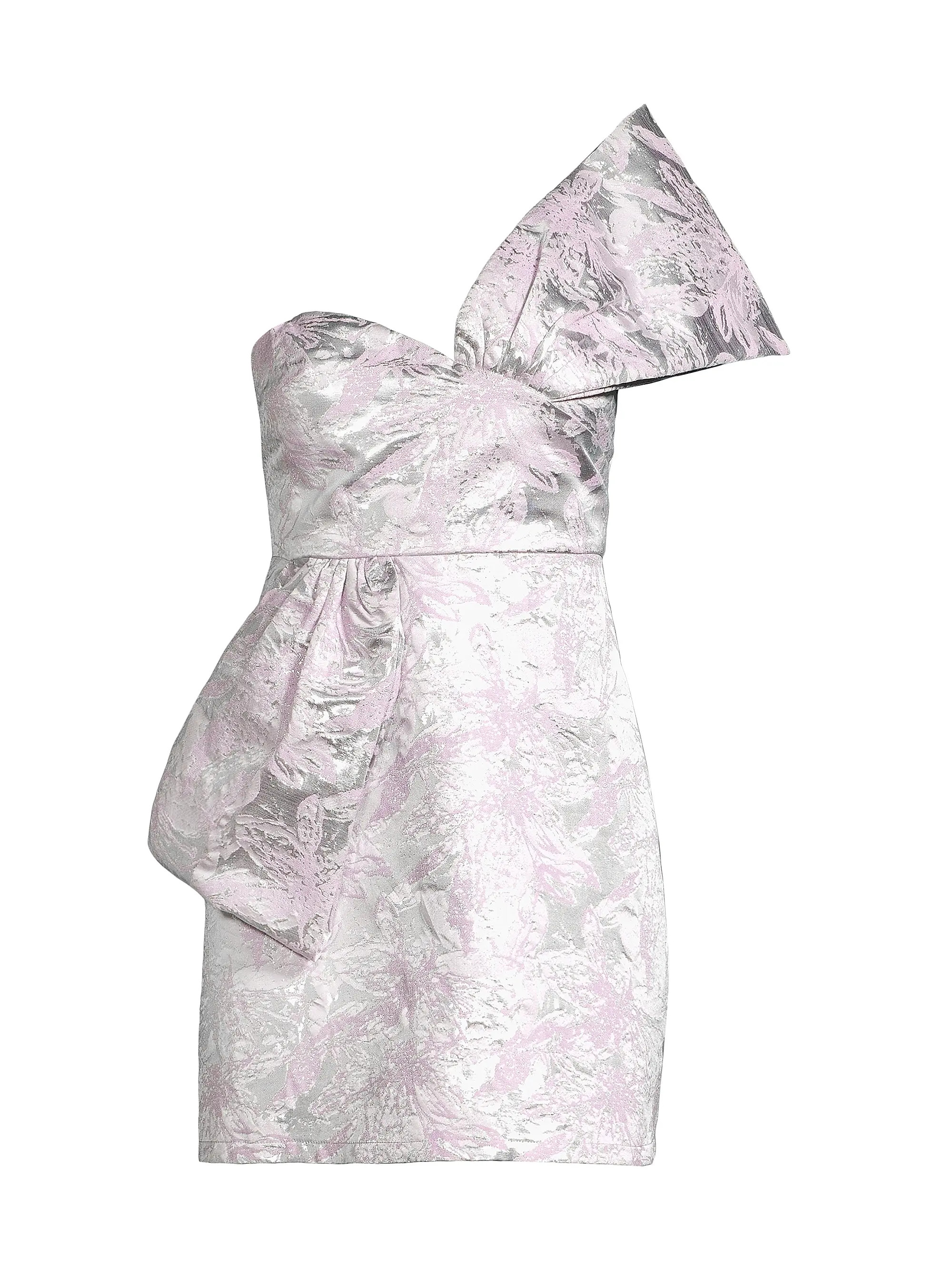 Floral Jacquard Bow Minidress | Saks Fifth Avenue