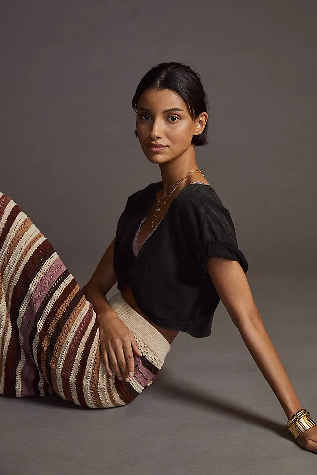 Daily Practice by Anthropologie Layla Twist Tee | Anthropologie (US)