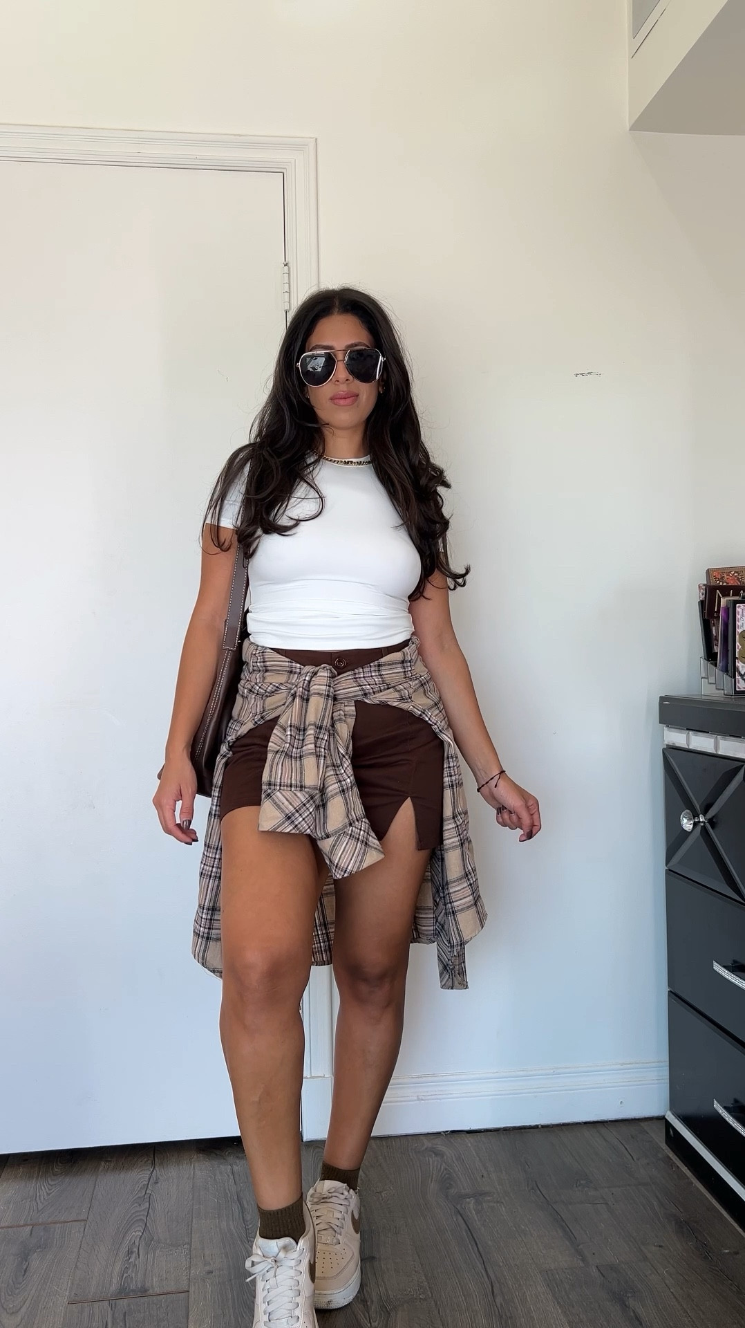 Pumpkin patch outfit idea 
Skirt size medium
Top size medium
Flannel size large for an oversized fit 

#LTKSeasonal #LTKFindsUnder50 #LTKStyleTip