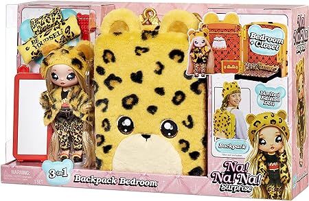 Na! Na! Na! Surprise 3-in-1 Backpack Bedroom Playset Jennel Jaguar Fashion Doll in Exclusive Outf... | Amazon (US)