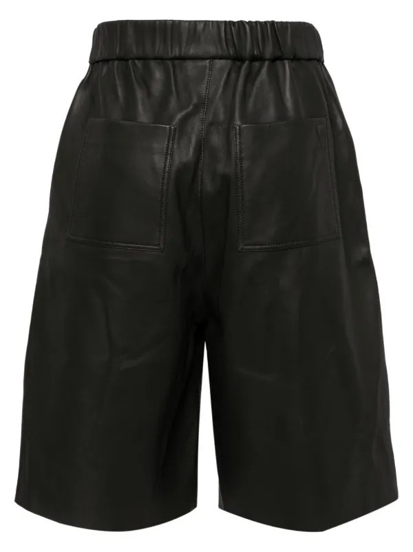 AMI Paris Leather Bermuda Shorts | Green | FARFETCH UK | Farfetch Global