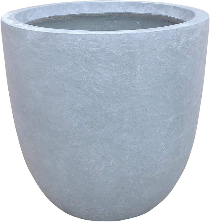 Kante 10 Inch Dia Round Concrete Planter, Indoor Outdoor Large Plant Pot with Drainage Hole and R... | Amazon (US)