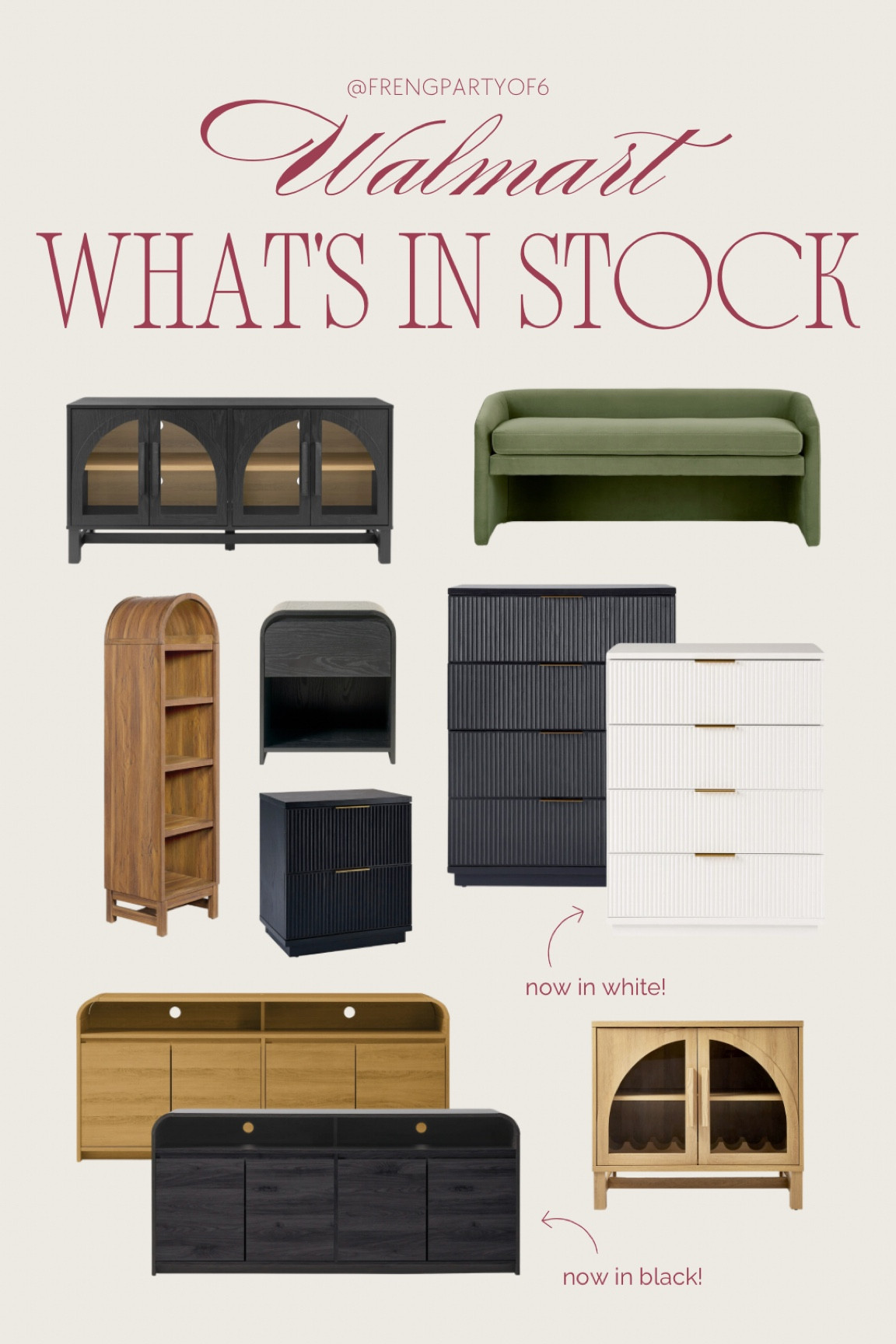 What’s in stock at Walmart! The Lillian fluted dresser now comes in white!

#LTKHome