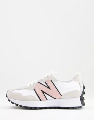 New Balance 327 trainers in white and pink | ASOS (Global)