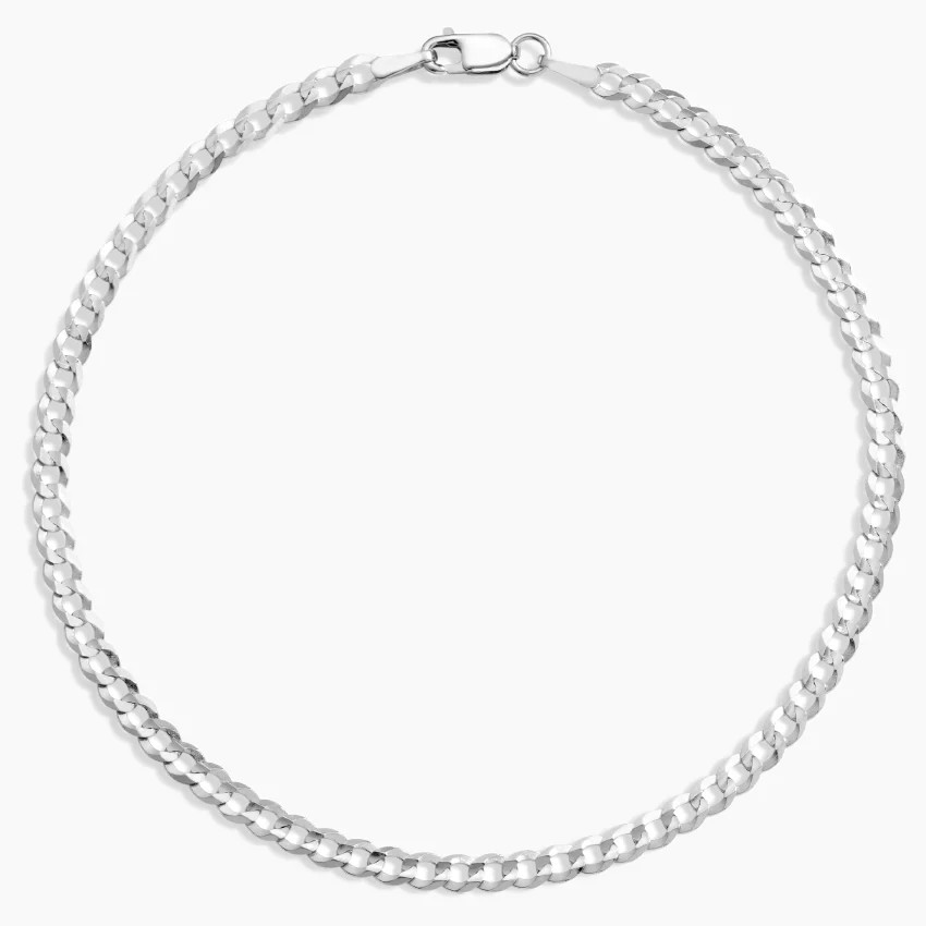 Silver Blake 8.5 in. Curb Chain Bracelet (3.2mm) | Brilliant Earth