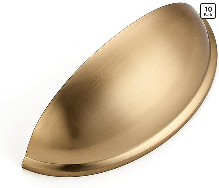 Ravinte 10 Pack 3" Drawer Pulls Champagne Bronze Cabinet Cup Pulls Kitchen Hardware Cabinet Handl... | Amazon (US)