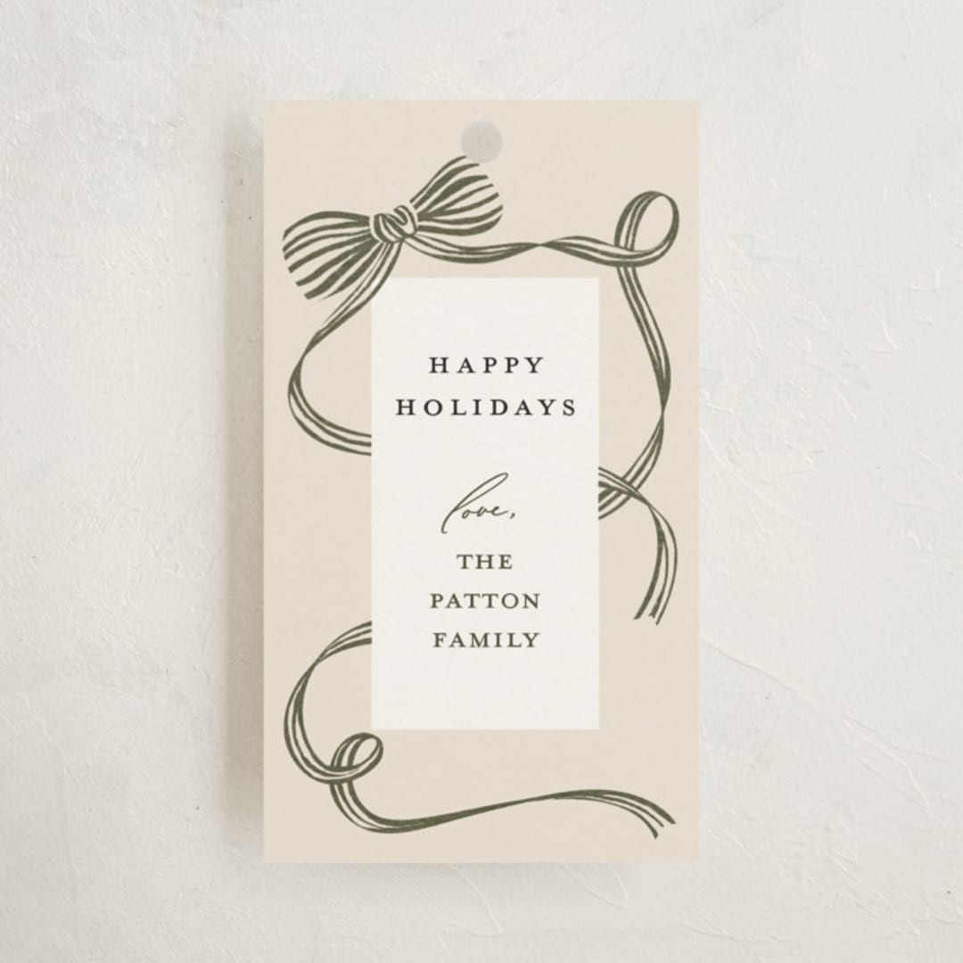 "Neddy" - Customizable Gift Tags in Red by Carrie ONeal. | Minted