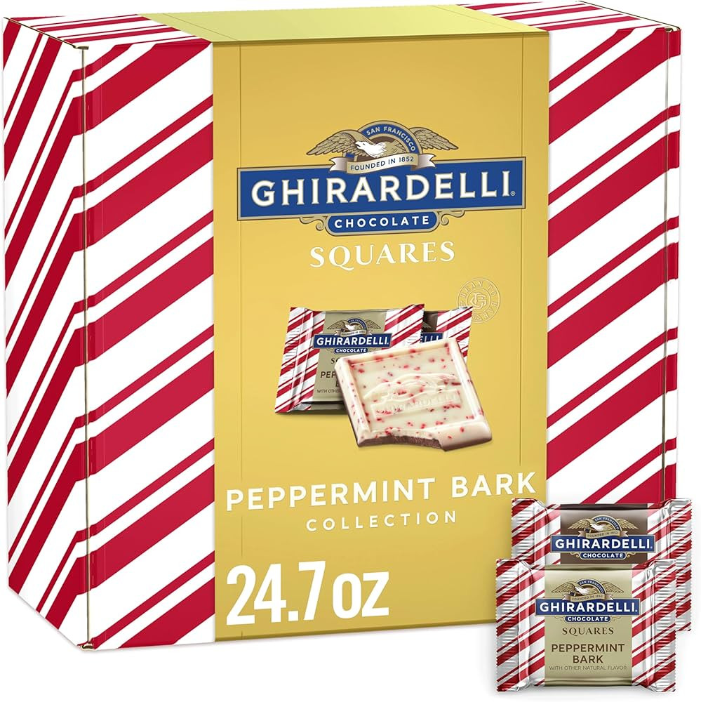 GHIRARDELLI® Peppermint Bark SQUARES® and Dark Chocolate Peppermint Bark SQUARES® Assortment H... | Amazon (US)