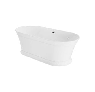 Jacuzzi Lyndsay 67" Free Standing Acrylic Soaking Tub with Center Drain, Drain Assembly and Overf... | Build.com, Inc.