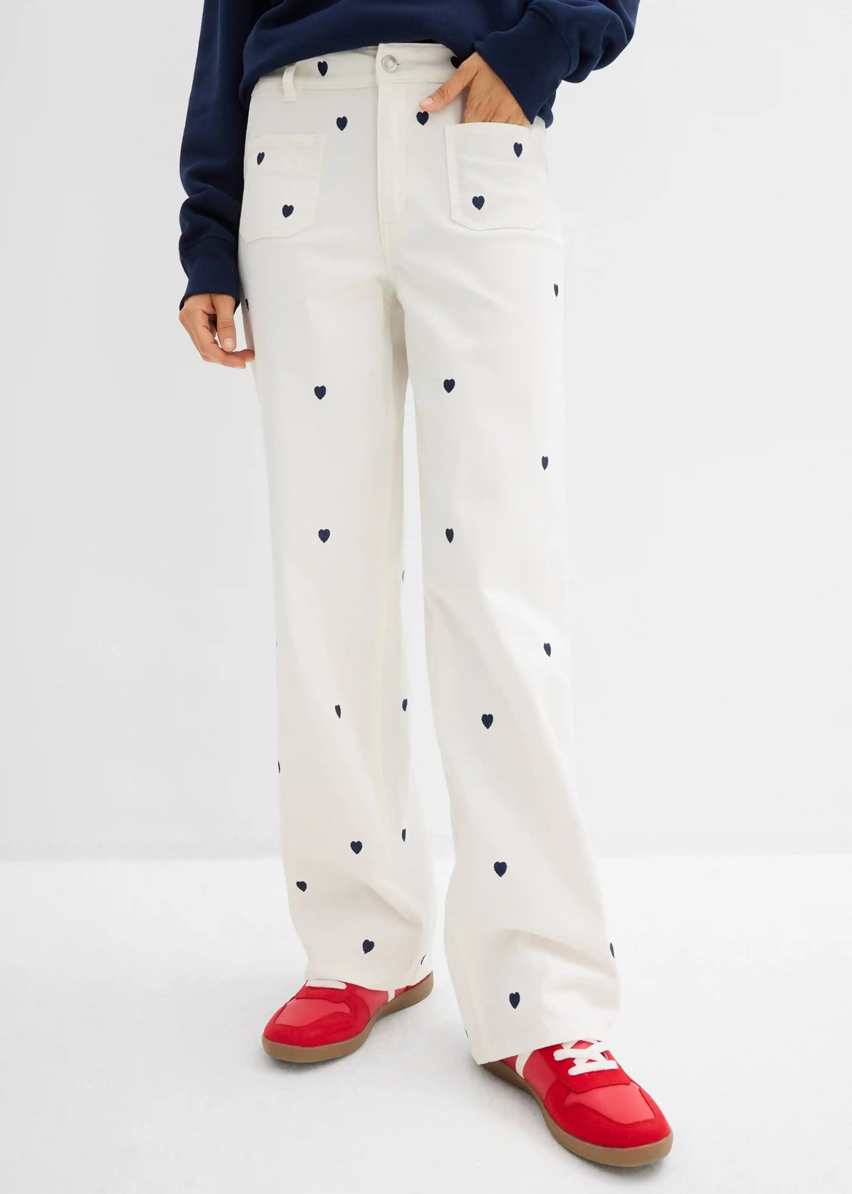 Twillhose mit Stickerei | Bonprix DE