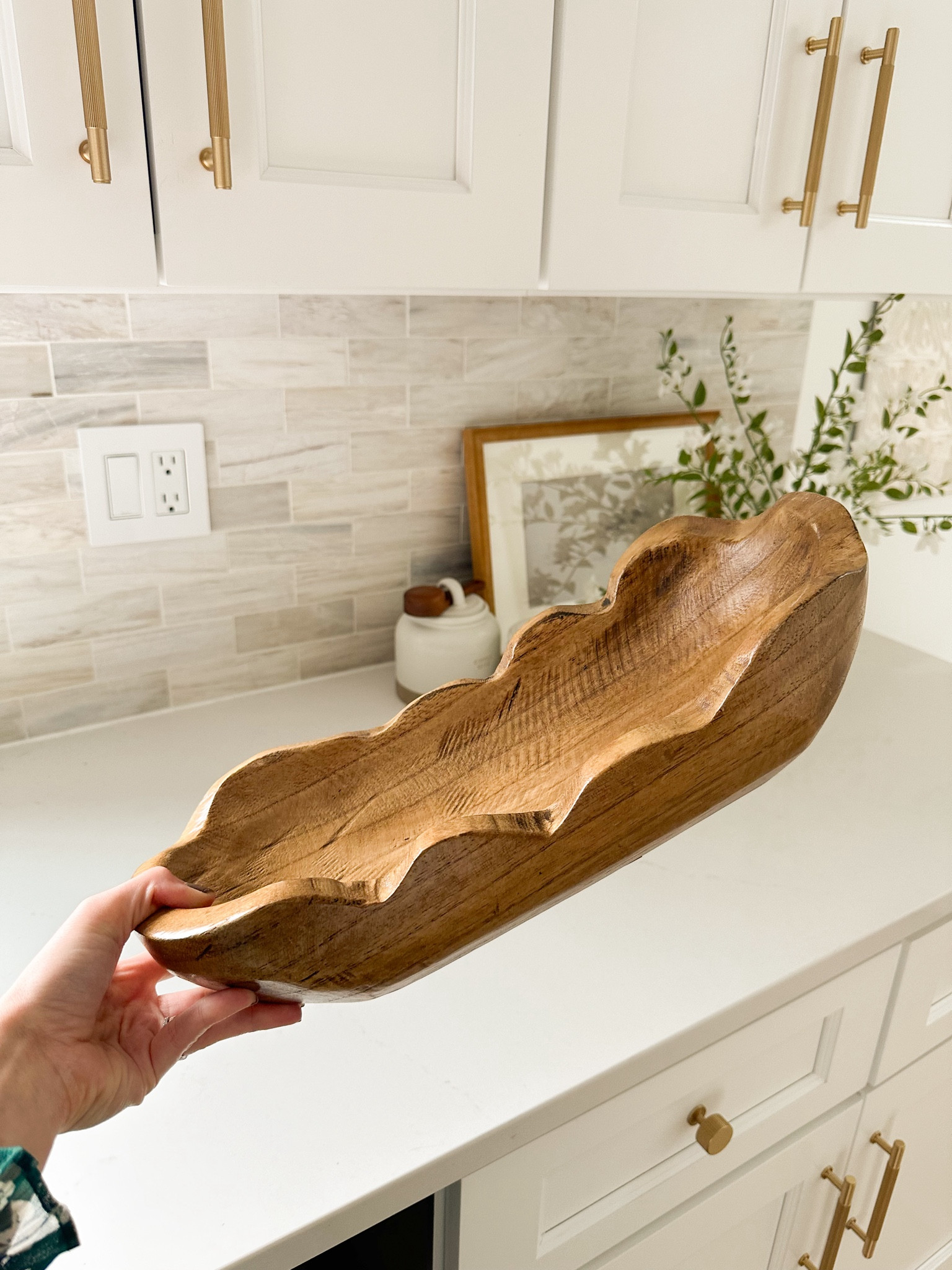 Better Homes & Garden wooden scalloped decorative bowl from Walmart home - my favorite decor piece in my kitchen! 

#Walmarthome


#LTKFindsUnder50 #LTKHome