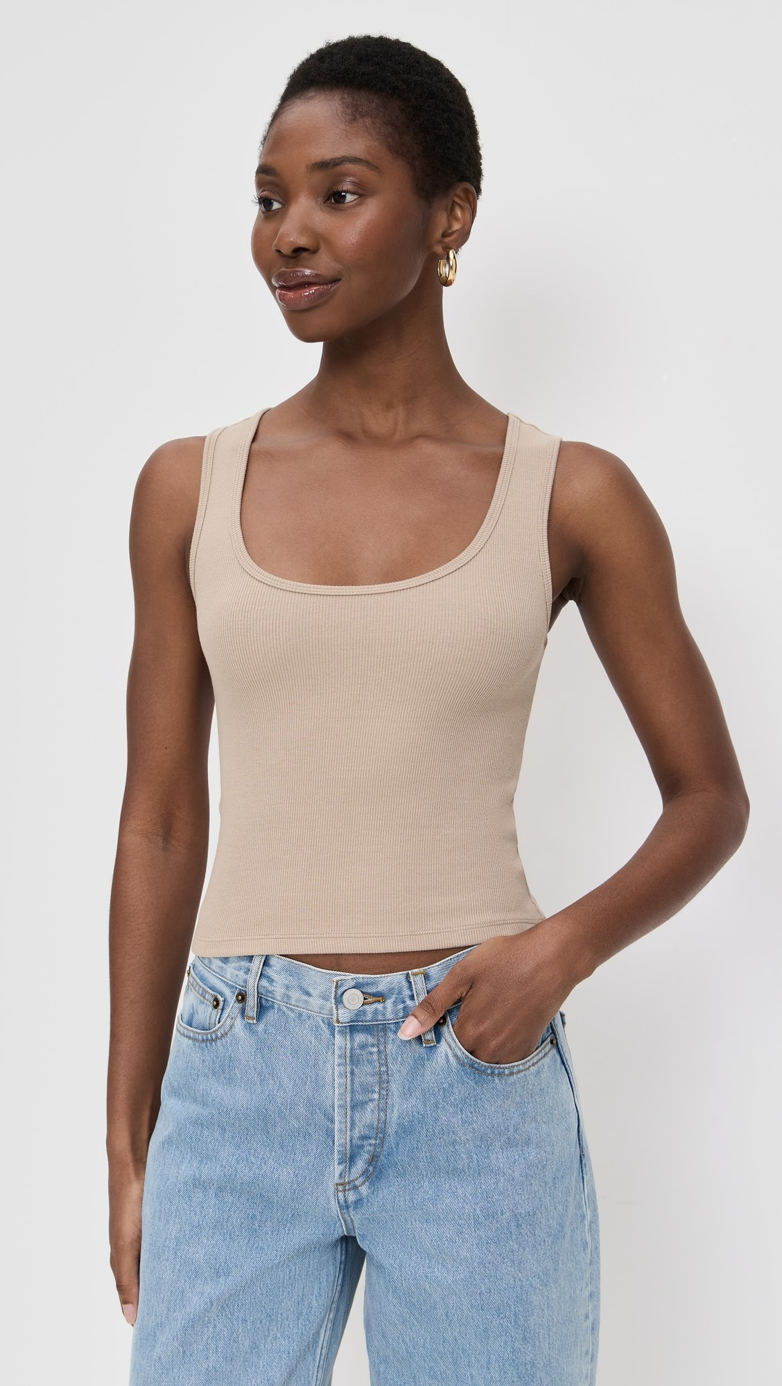 Good American Micro Rib Tank Top | Shopbop | Shopbop