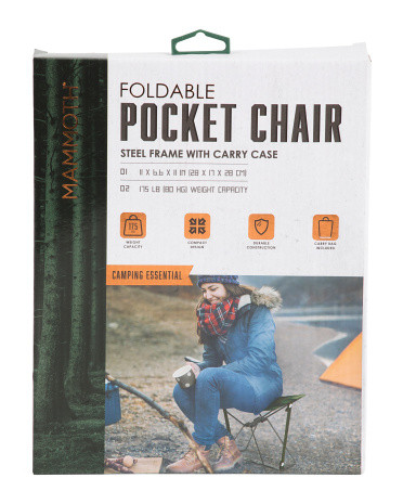 Portable Pocket Chair With Carry Bag | Marshalls