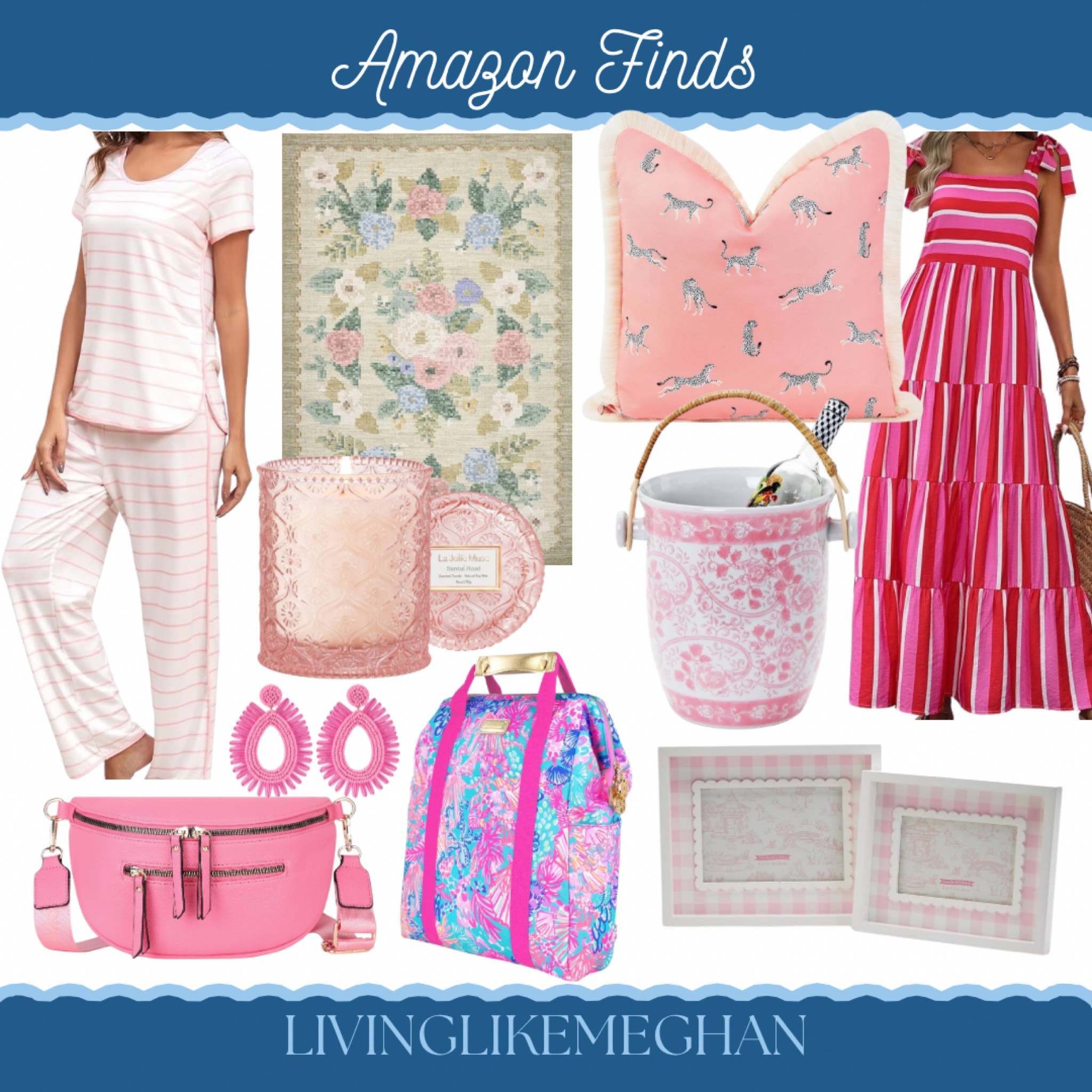 Amazon Finds - pink board





Summer style, summer dress, cooler, beach bag, area rug, room rug, runner, straw earring, gingham picture frame, striped dress, loungewear, pajamas, throw pillow, ice bucket, candle, chinoiserie, pink, shop, Amazon finds, Amazon

#LTKFindsUnder100 #LTKHome #LTKSaleAlert