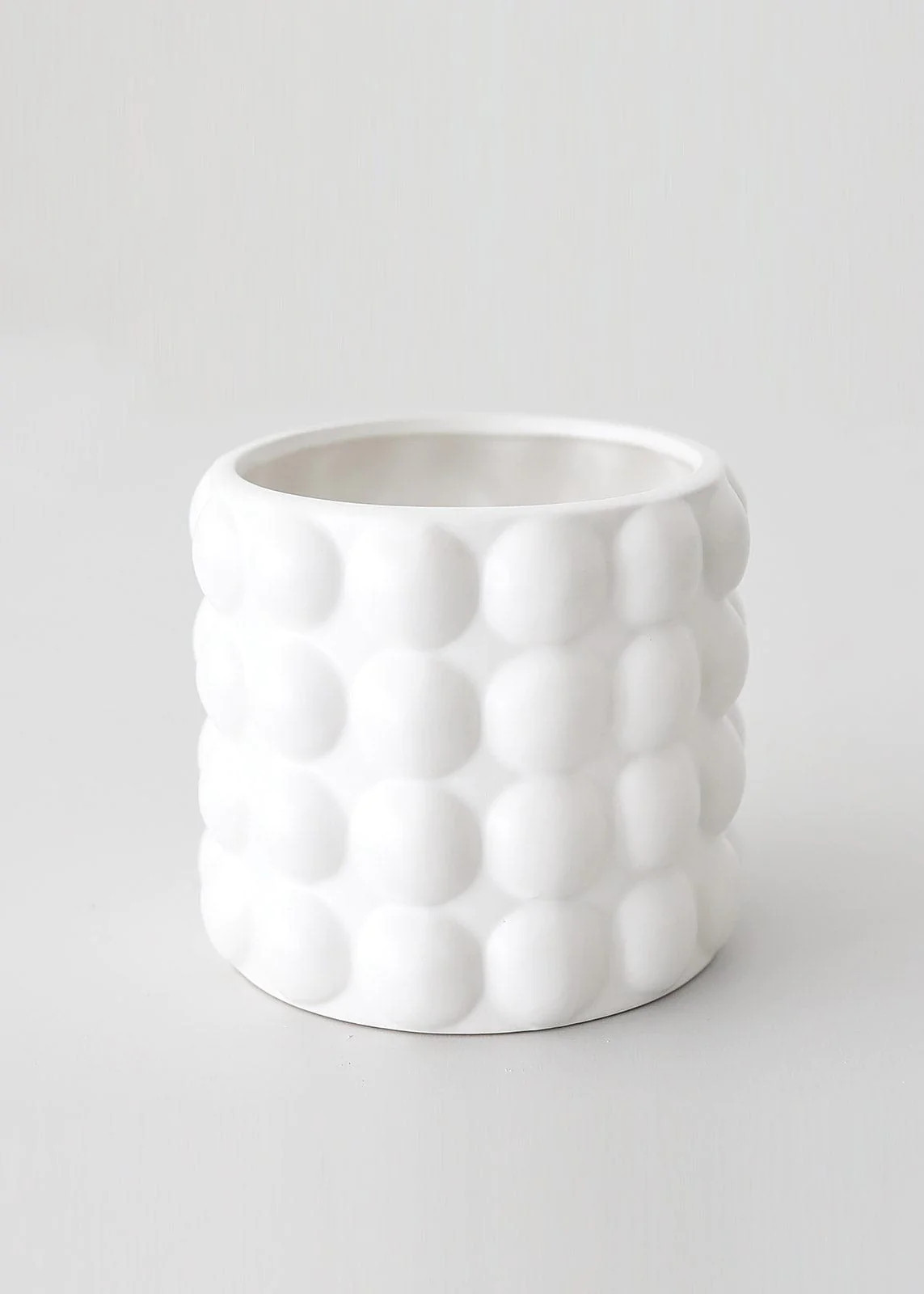 Hobnail Textured Pot in White - 5.25 | Afloral
