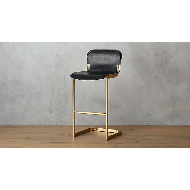 rake brass 30" bar stool | CB2