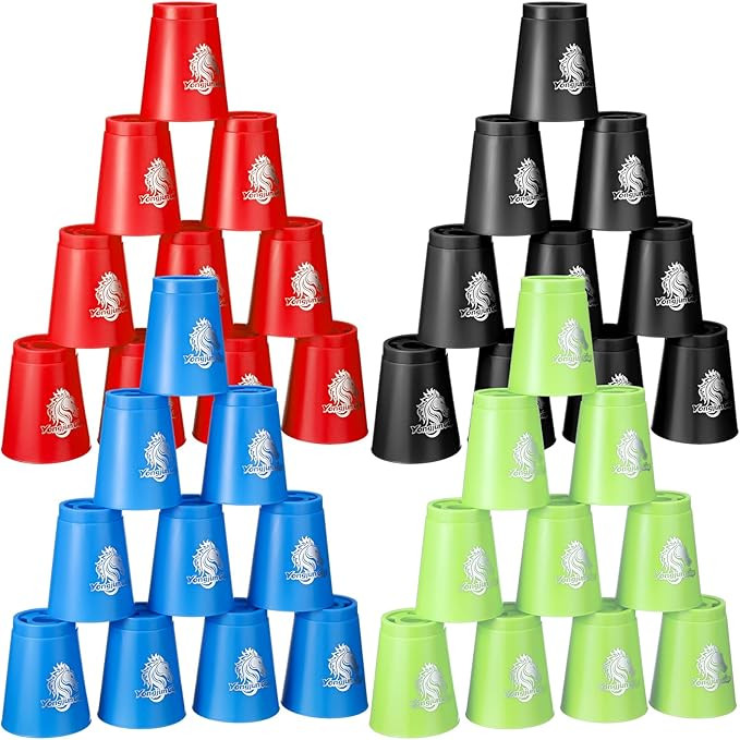 Libima 48 Pcs Sports Stacking Cups Set Classic Stacking Games Speed Training Game for Boy Girl Ad... | Amazon (US)