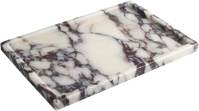Real Luxurious Natural Marble Vanity Tray Genuine Marble/Stone Storage Tray for Home Decor Bathro... | Amazon (US)