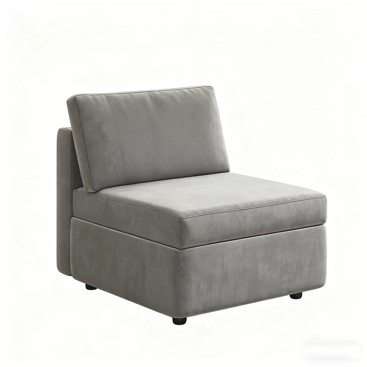 29.1'' Wide Upholstered Armless Chair With Pillow Back, Storage Single Chair Module Part For Sect... | Wayfair North America