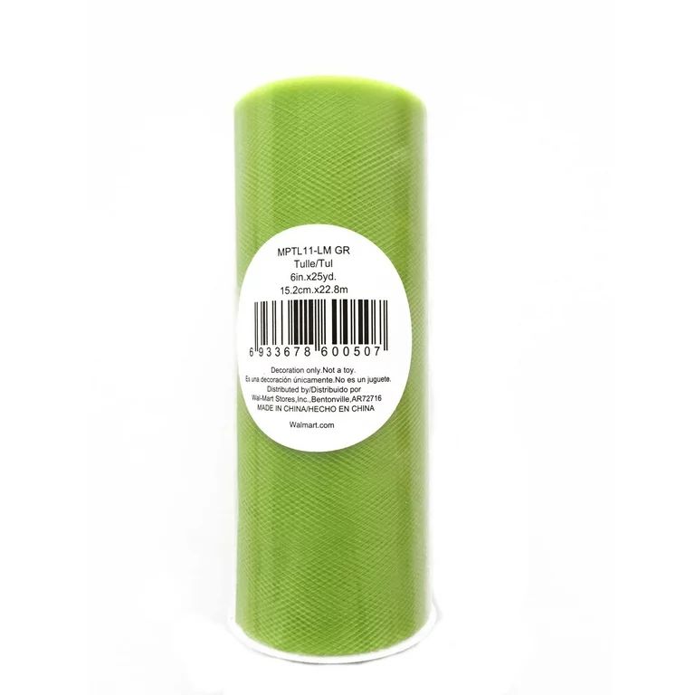 Fuzhou 6'' 25Yds Apple Green Matte Tulle, 100% Polyester by the Bolt | Walmart (US)
