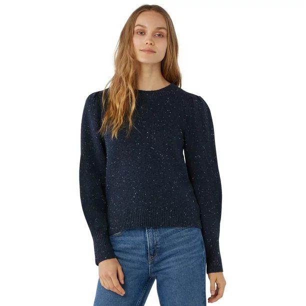 Free Assembly Women's Puff Shoulder Sweater | Walmart (US)