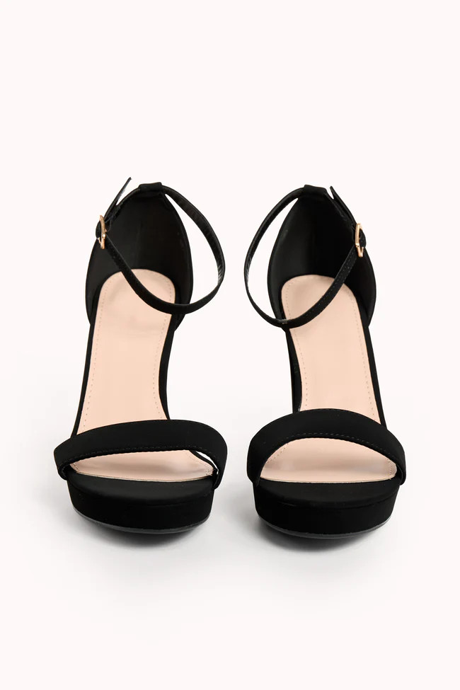 Asia Black Platform Heels FINAL SALE | Pink Lily