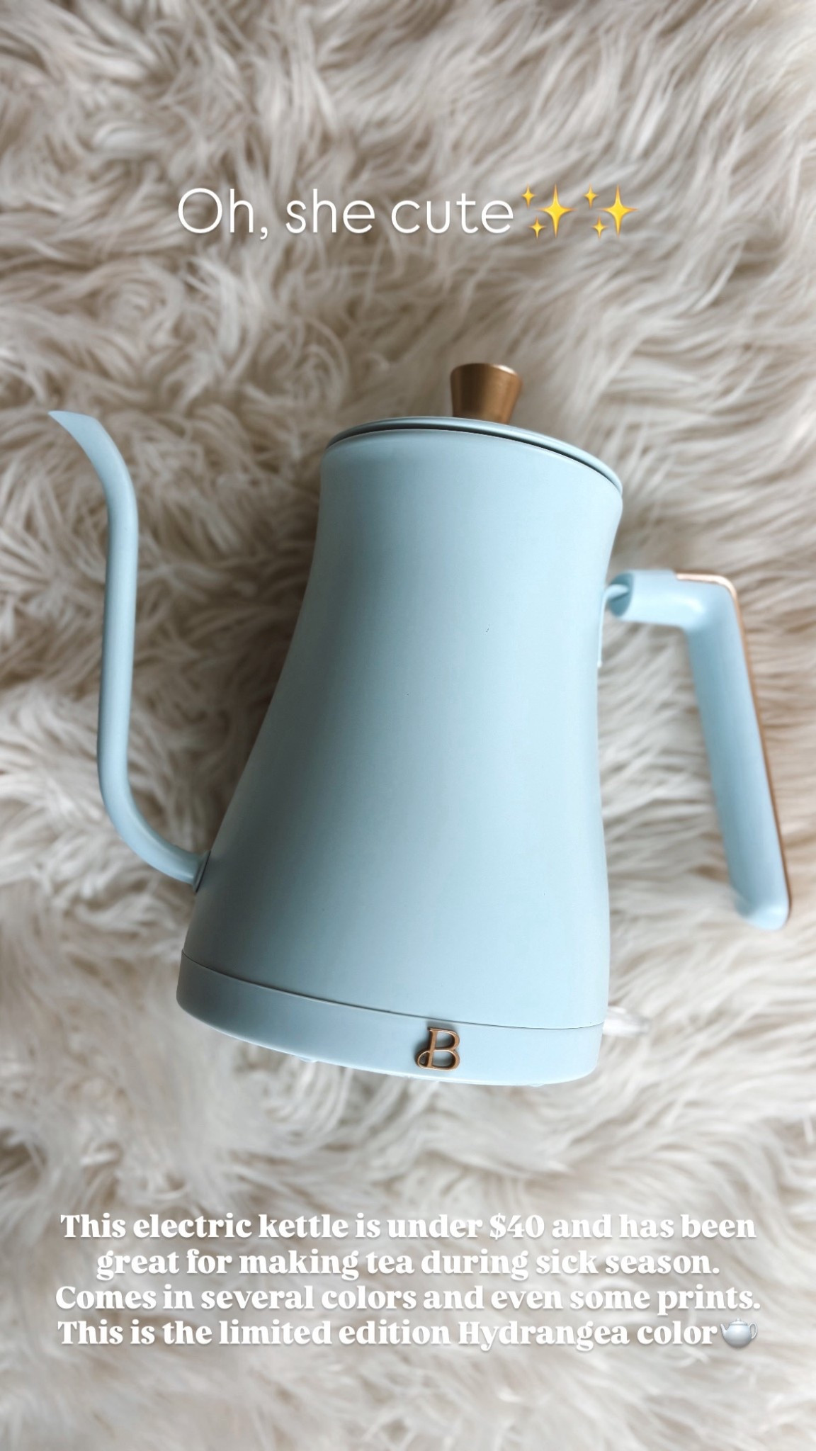 Cutest electric kettle just in time for cozy drinks 🫖✨☕️🤍

#LTKSeasonal #LTKHome #LTKFindsUnder50