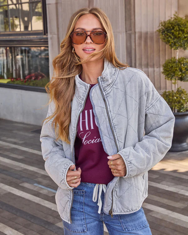 Xander Quilted Denim Jacket | VICI