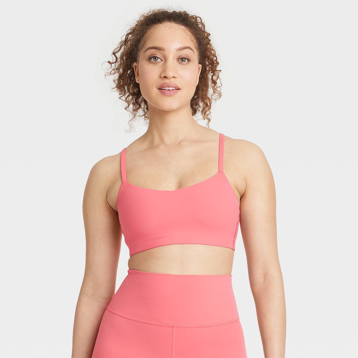 Women's Everyday Soft Light Support Strappy Sports Bra - All In Motion™ | Target